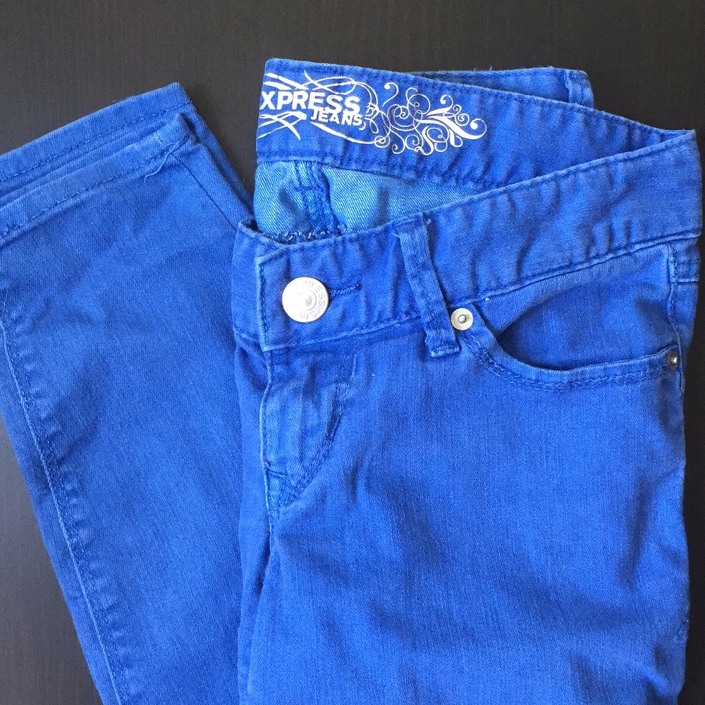 Express pants Zelda sz 2 blue pants slim low rise